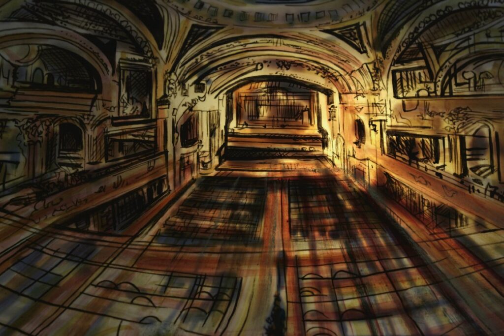 Porcelánový kvartet
„Pražská secese“ čtyřy obdélníkové
desky 84×72cm