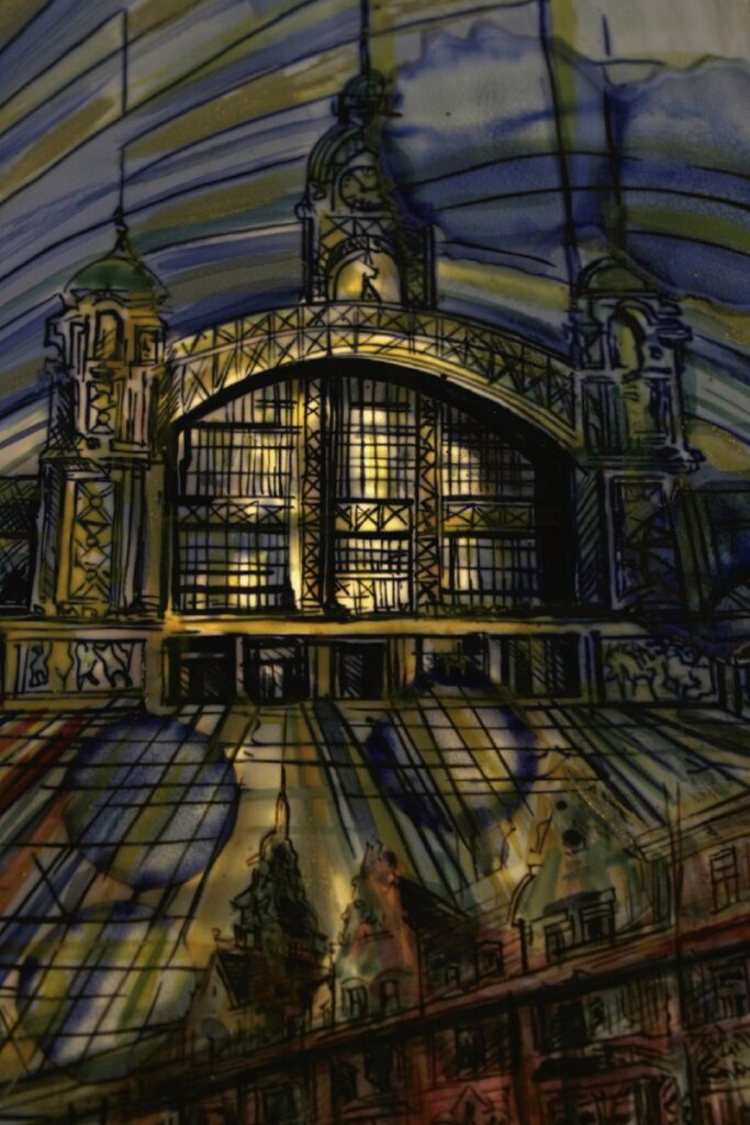 Porcelánový kvartet
„Pražská secese“ čtyřy obdélníkové
desky 84×72cm