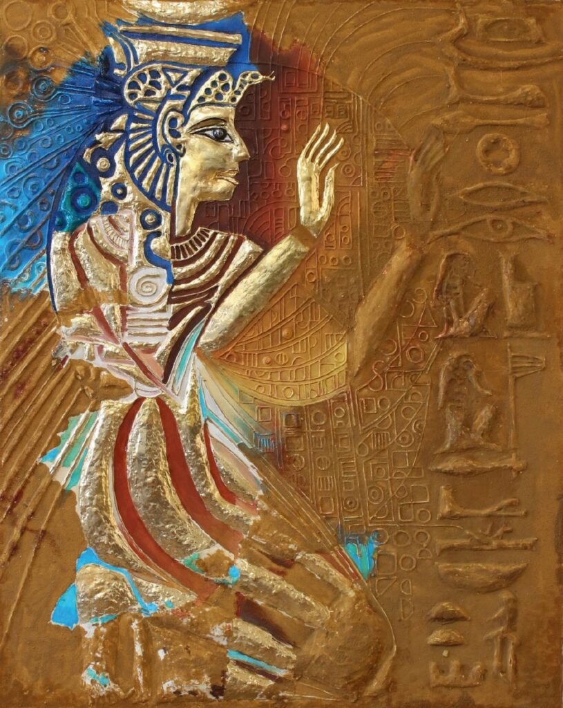 Nefertari, zaváté časem (120 × 100 cm)