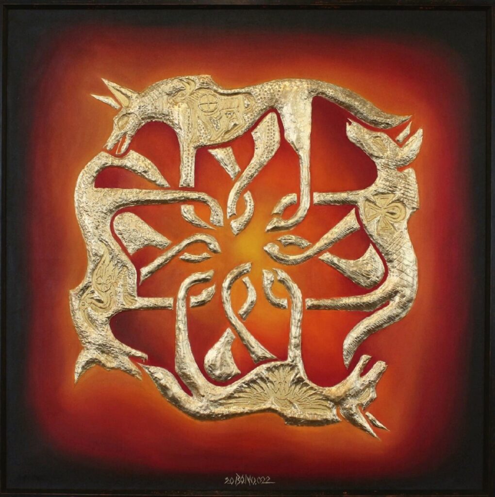 Síla Anubise (120 × 120 cm)