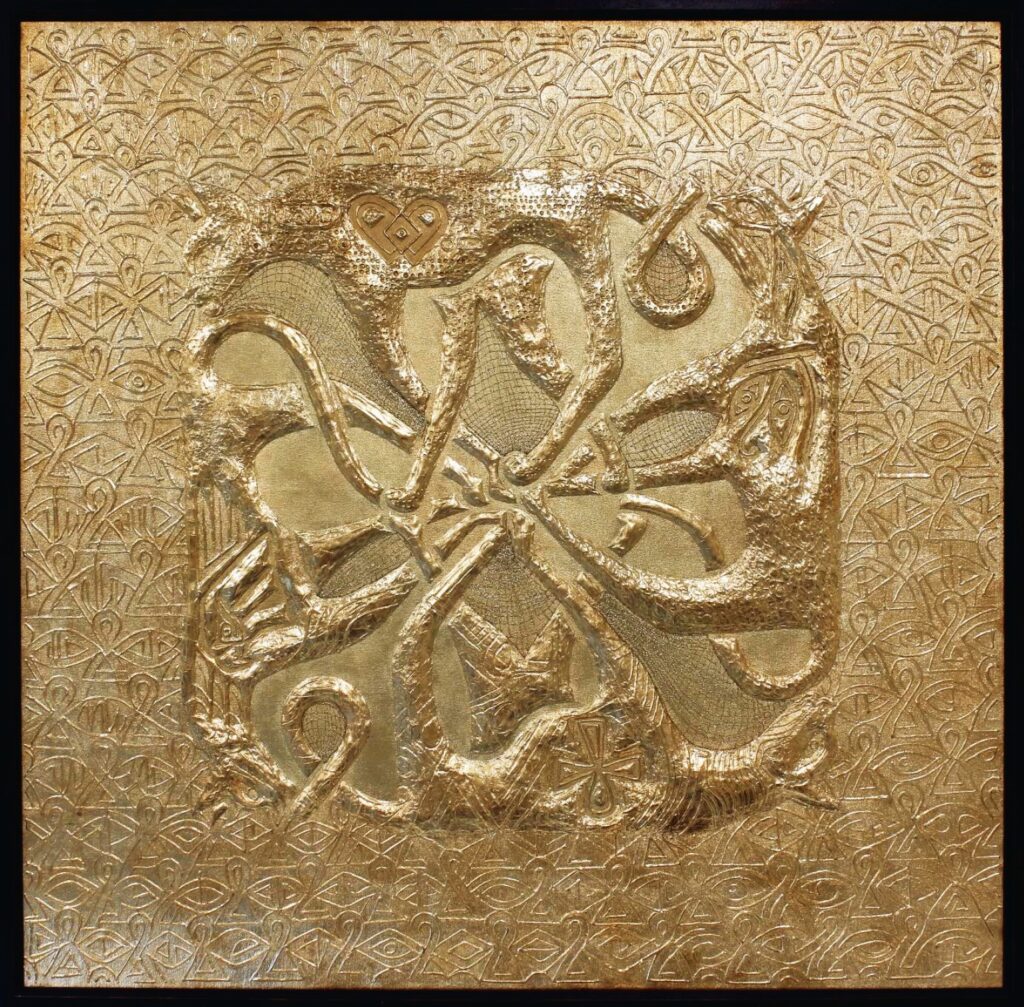 V síti Basted (120 × 120 cm)