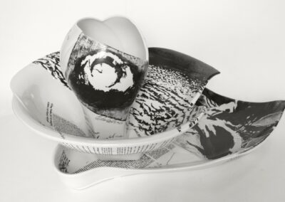 Porcelánový triptych „Čapek, Masaryk, Čepelák. Hovory s TGM“