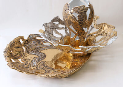 Porcelánový triptych „Velbloudi – koráby pouště“